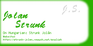 jolan strunk business card